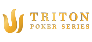 Ein stilisiertes Logo von Triton, bestehend aus einem stilisierten blauen Dreizack, der über dem Wort "TRITON" in Großbuchstaben steht.